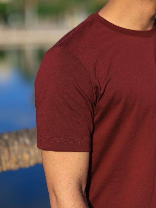 BURGANDY REGULAR FIT T-SHIRT