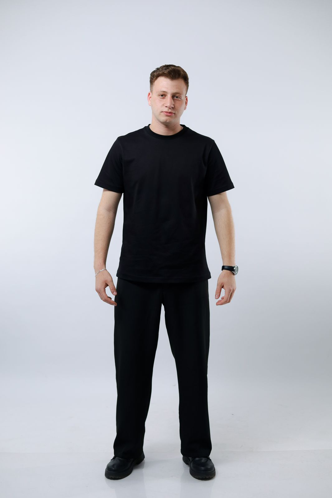 BLACK REGULAR FIT T-SHIRT