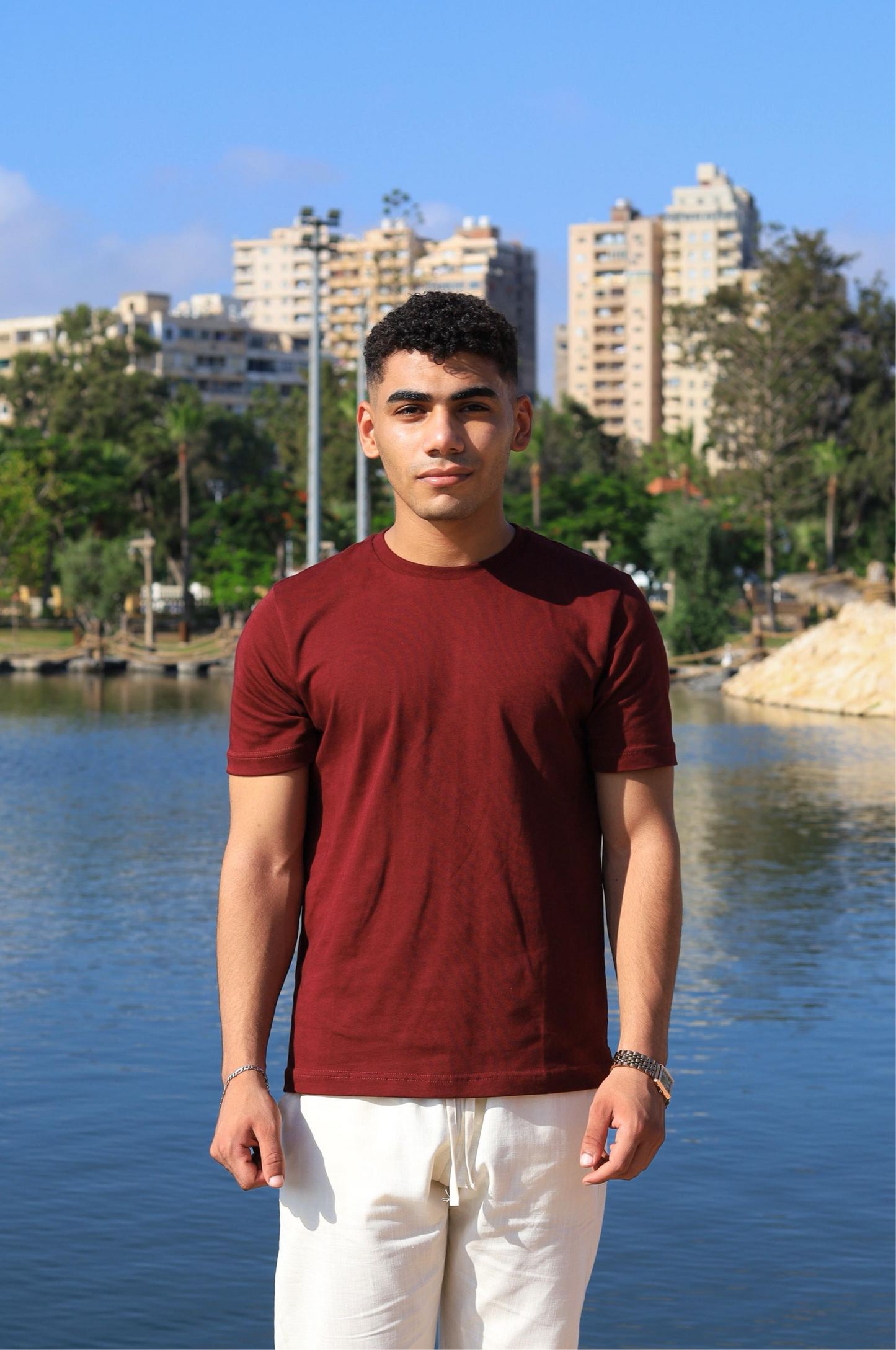 BURGANDY REGULAR FIT T-SHIRT