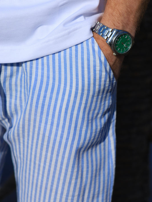 Striped linen pant